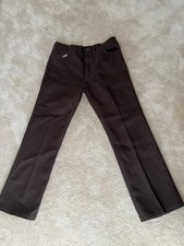 Vintage Wrangler Pants Mens 38x32 Brown Polyester Wrancher Western Slacks USA