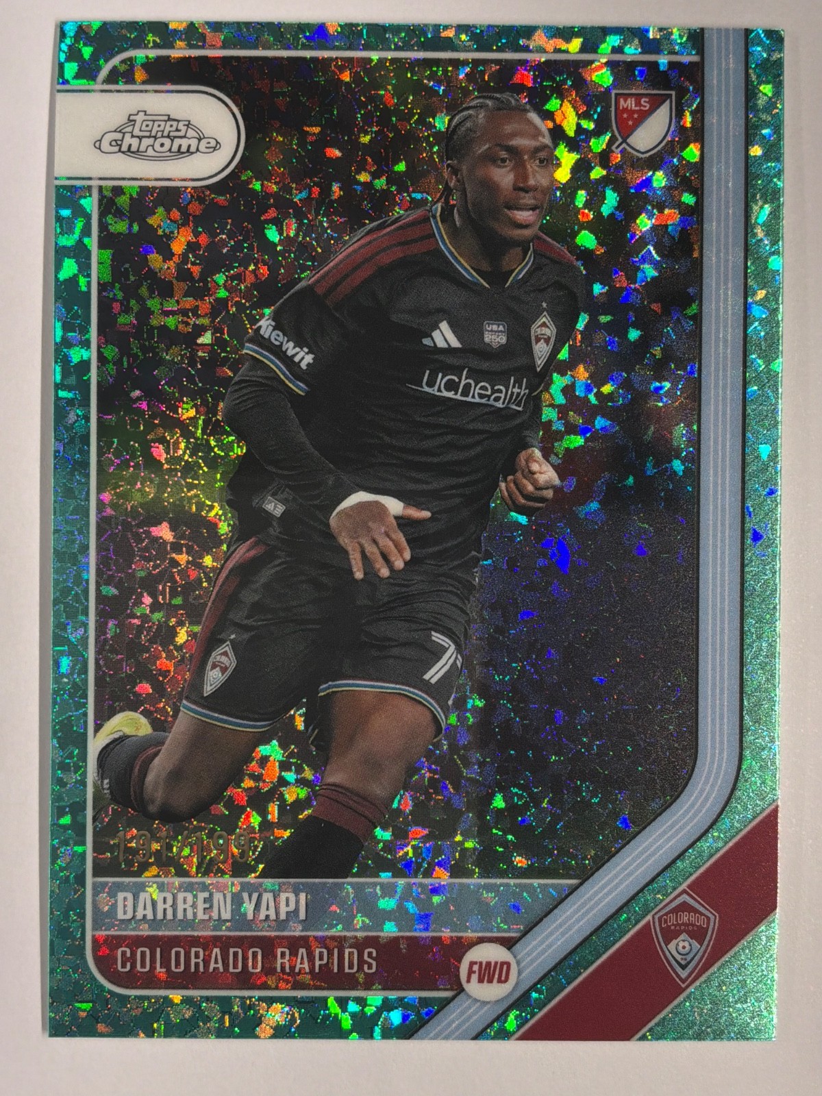 2026 Topps Chrome MLS Darren Yapi Aqua Mini-Diamonds /199 #17 Colorado Rapids
