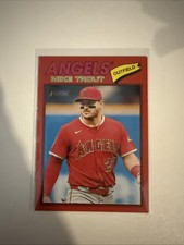 2026 Topps Heritage #163 MIKE TROUT Red Border Parallel - Angels