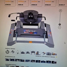 B&W Fifth Wheel Trailer Hitch - Patriot 18K Slider 5th Wheel Hitch w/rails