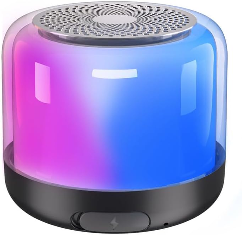 Portable Bluetooth Speaker with Multicolor LED Night Light