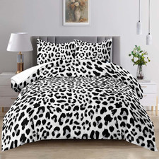 Leopard Print Comforter Set - Queen Size, Cheetah Print Sheets, Animal Theme Dec