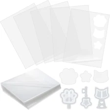 50 Pcs Resin Shaker Films 5 X 3.5 Inch Plastic Sealing Protective Films Transpar