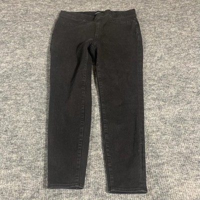 J Crew Jeans Womens 31 Black Pull On Tooth Pick Stretch 34x25 Mid Rise Comfort