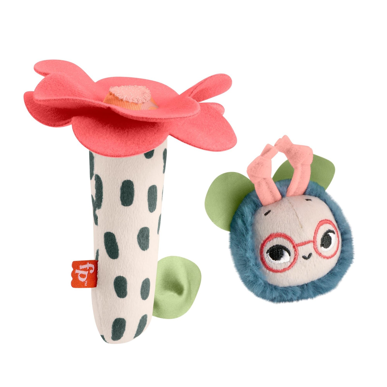 Fisher-Price Baby Toys Planet Friends Shake  n Rattle Busy Bee Sensory Plush 2-P