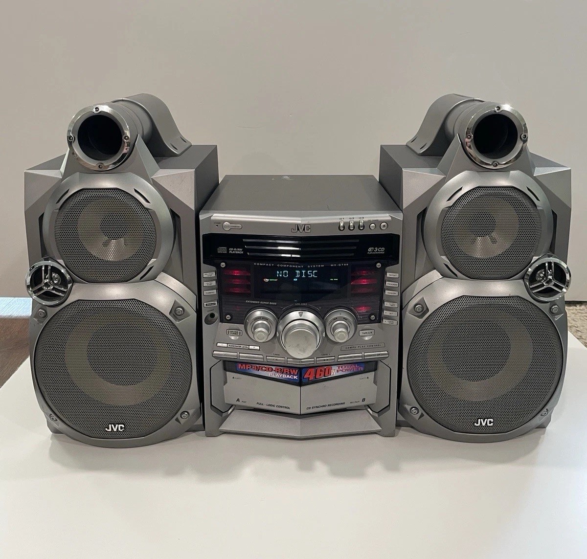 JVC MX-GT88 GigaTube System VINTAGE AM/FM Radio Dual Cassette 3-CD