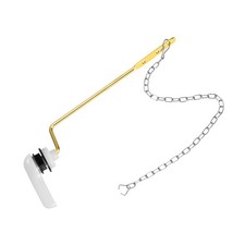 Side Mount ABS Toilet Flush Handle with Flapper Chain, White