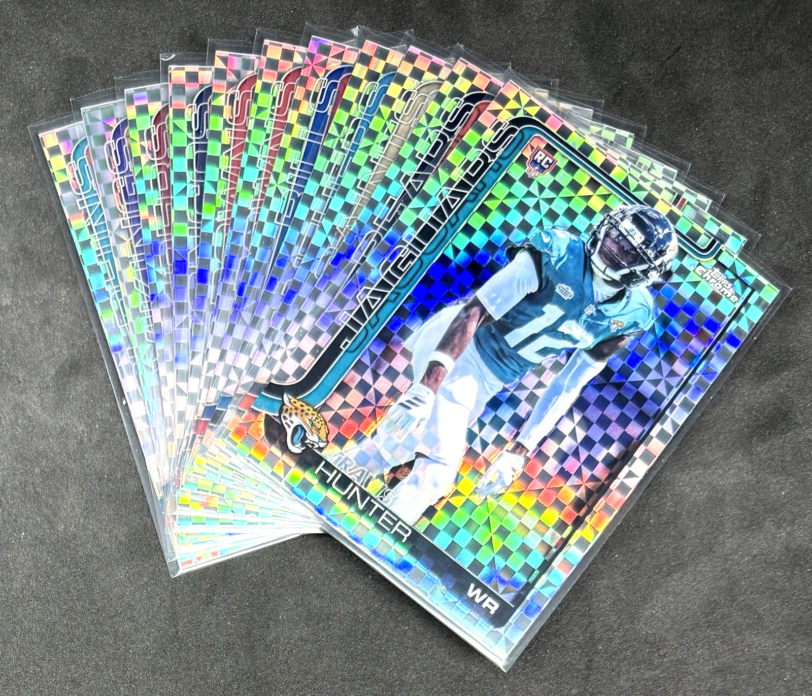 2025 Topps Chrome Football X-Fractor Refractors All Rookies RC Lot of 11