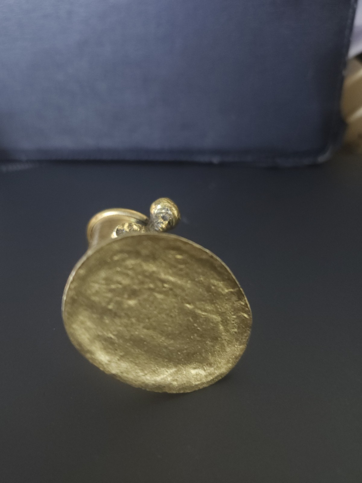 Very Rare!  Antique Rare Thimble Holder c.1905 Solid Brass Boy. 