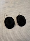 Black Cowboy Hat Dangle Earrings — photo 1