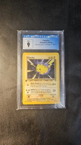 Pokémon TCG Pikachu Neo Genesis 70/111 1st Edition CGC 9 Graded Vintage Card