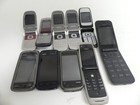 (ref288PH4) Job Lot 10 téléphones portables Nokia vintage état inconnu récupération or ?