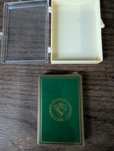 Vintage Clarkson College of Technology Playing Cards Sealed w/ Hard Case