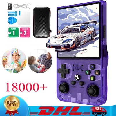 Tragbare Handheld Emulator Konsole 64G Retro Spielkonsole mit Zwei 3D-Joysticks