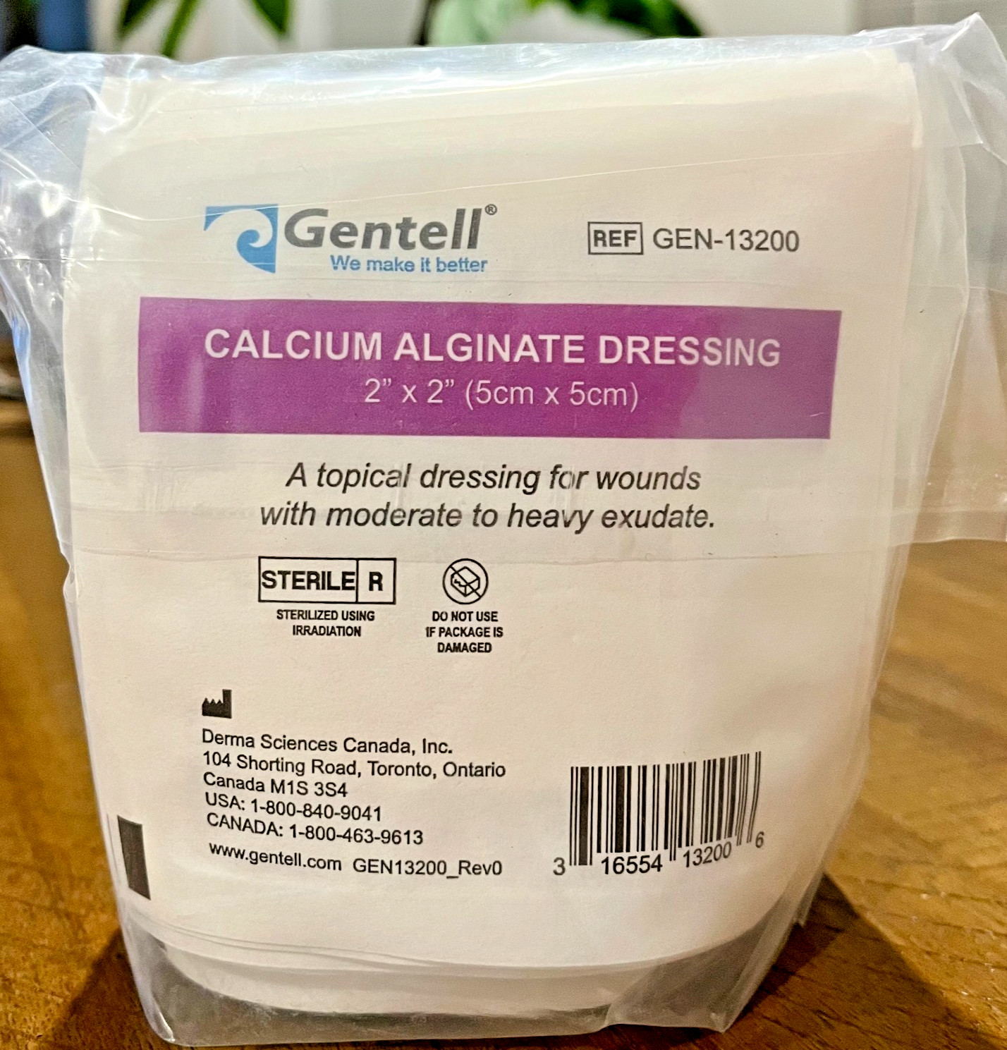 30 pack:  Calcium Alginate Dressing 2" x 2" / 2 x 2  Gentell EXP. AUG 2025