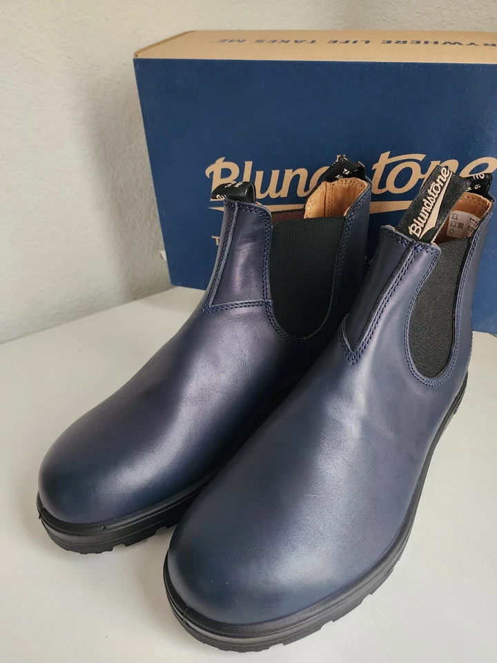 Botas Chelsea Blundstone 2246 para hombre, azul marino, talla 10 Foto 3 de 4