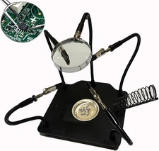 Soldering Station Helping Hands with Magnifying Glass Third Hand Stand Solder To