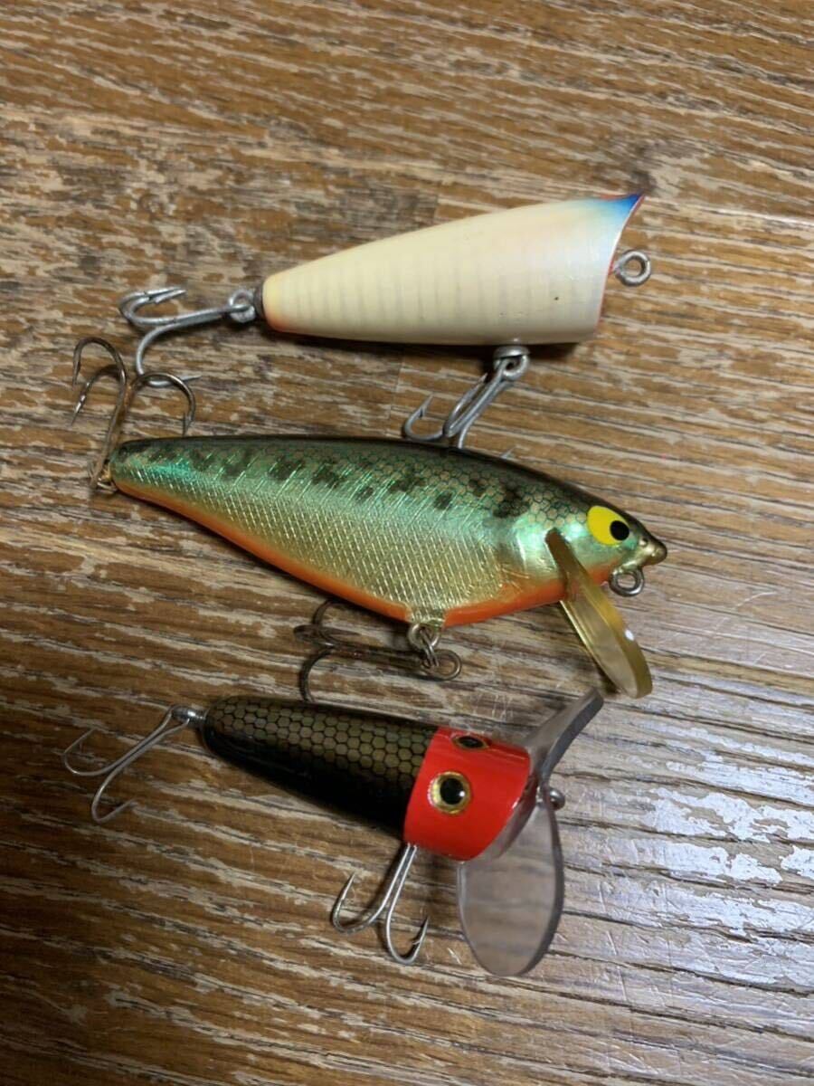 Unbranded Handmade Wood Cbaits. Topwater Lures. Set of 3. Lures - Image 2