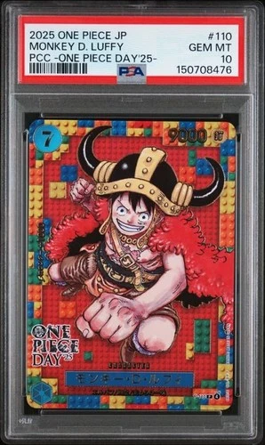 PSA 10 Monkey D. Luffy Promo P-110 One Piece Day 2025 Japanese US SELLER