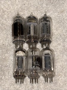 12AV6 Vacuum Tubes Lot Of 6 Sylvania GE Etc Tested Good