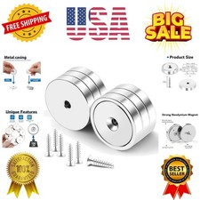 Strong Magnets, 150lb Waterproof Strong Neodymium Cup Magnets with Screws fo...