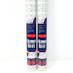 Vtg 1990 Rubbermaid Posy White #5453 Drawer Shelf Liner 20" | Pink Blue Flowers