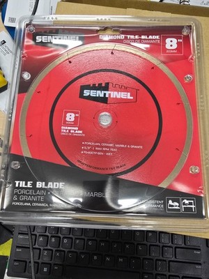 Diamond Tile  Blade   Size: 8 inches    8'' Wet Tile Saw Arbor Size: 5/8 i  NEW