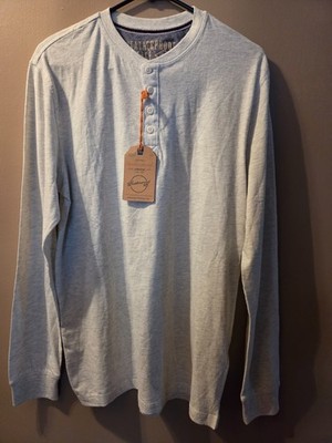 Weatherproof Vintage Men s Oatmeal Heather Long Sleeve Henley T-shirt Medium