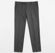 TOMMY HILFIGER Men's Sz 32 x 32 Solid Gray Classic Fit Dress Pants Trousers