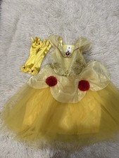 Disney Store Belle Dress And Gloves Size 5/6 Girls