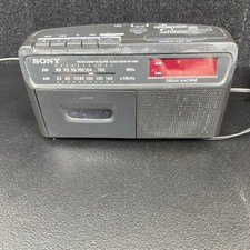 Vintage Sony Dream Machine ICF-C620 Cassette Player Portable Clock Radio AM/FM.