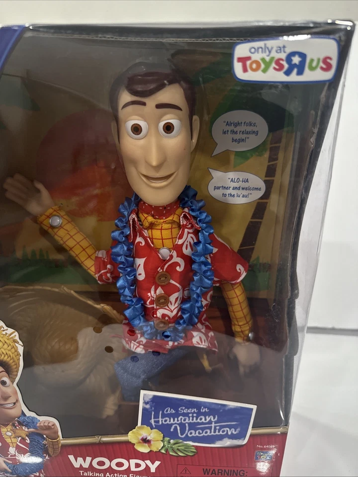 Rare Thinkway Toys 12" Hawaiian Vacation Talking Woody Toys'R'Us Ex Brand New - Image 3 of 4