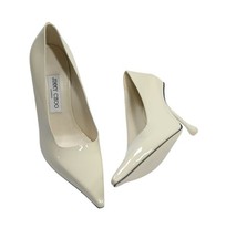 Jimmy Choo Ixia 95 Patent Leather Pumps in Latte