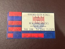VTG Basketball Ticket Stub Kansas City Kings New York Knicks 1/7/1982
