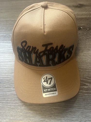 '47 Hitch San Jose Sharks Camel/Tan Trucker Snapback Hat Cap NHL Core NWT Rare
