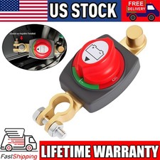 Battery Disconnect Top Post Kill Switch 12V-48V Heavy Duty Shut Off For Car RV