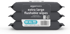 Extra Large Flushable Wipes, 60Ct Pack of 3 