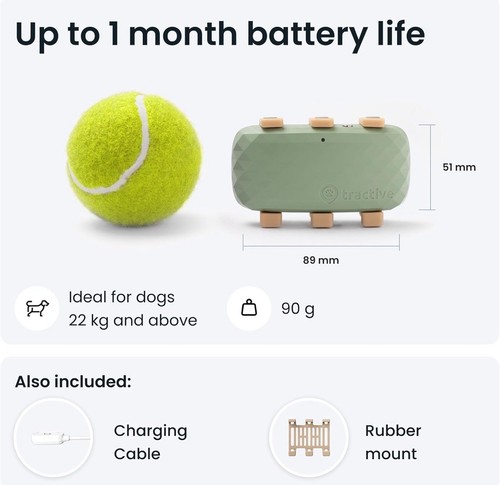 Tractive XL GPS Rastreador de Perros, Hasta 1 Mes de Batería, Líder del Mercado Mundial - Imagen 4 de 5