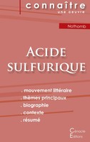 Fiche De Lecture Acide Sulfurique De Nothomb (Analyse LittéRaire De RéFéRence...