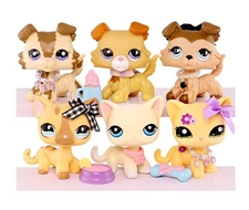 6 Lot Pet Shop LPS Collie 2210 893 2452 Shorthair Cat 886 410 1962 Great Gift