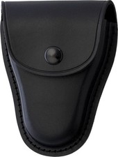 Sheaths Black Smooth Finish Leather Handcuff Case - SH1239-HCC001