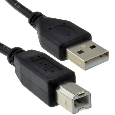 Kenable USB 2.0 24AWG High Speed Kabel Druckerkabel A auf B SCHWARZ 1,8m, schwarz 