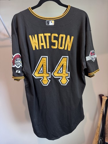 TONY WATSON 2015 NL WC Game Used Jersey Pittsburgh Pirates ARRIETA FIGHT MATCHED