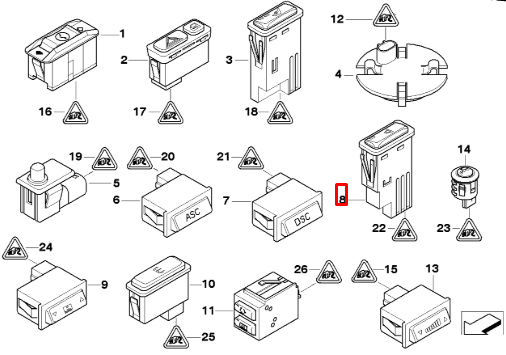 BMW 3 E46 Sound Switch Button 61318363679 8363679 NEW GENUINE | eBay 