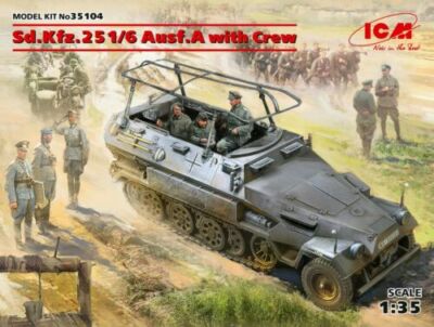 ICM 35104 - Sd.Kfz.251/6 Ausf.A German armored personnel carrier 1/35 scale kit