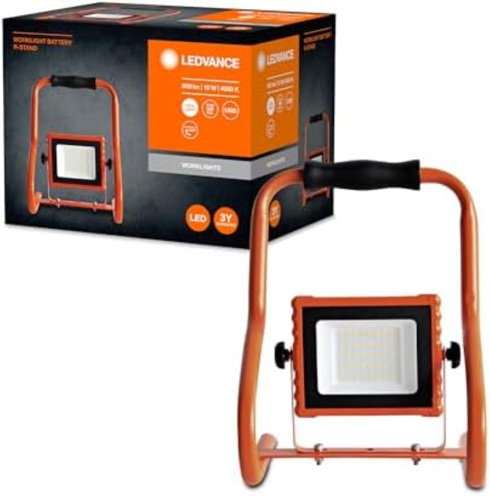 LEDVANCE Worklight LED Akku - 110Â° Faretto da costruzione a LED 10W 4 ore di du