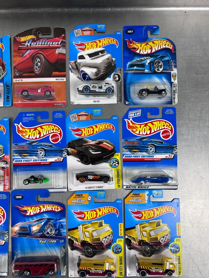 Hot Wheels Vintage Lot of 20 - 90's 00's Corvette, Go Cart, Red Lines   - Lot 16 - Image 3 of 4