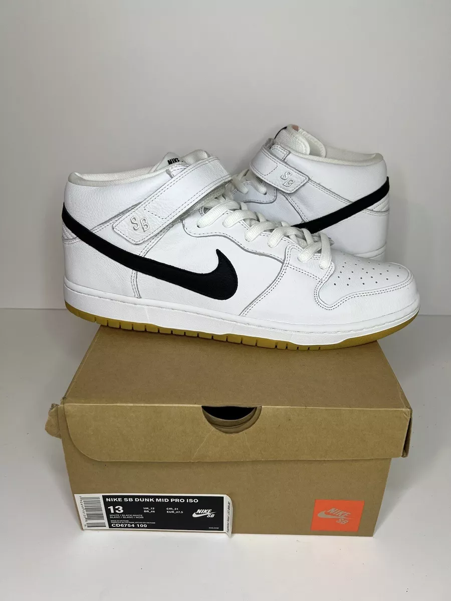 oasis Cenar neumonía Nike SB Dunk Mid Pro ISO Orange Label White Black CD6754-100 Men's Size 13  Rare | eBay