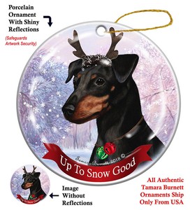 miniature pinscher christmas ornaments