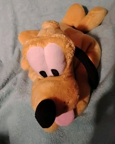 Disney Pluto 14" Plush Stuffed Dog "If Found Please Return to Mickey Mouse" used - Picture 9 of 10